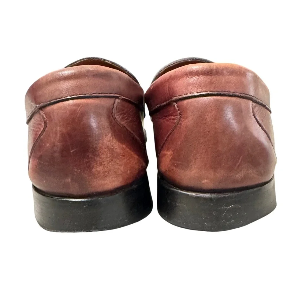 Allen Edmonds Schreier Tassel Loafers Men 10‎ D Burgundy Leather 50193